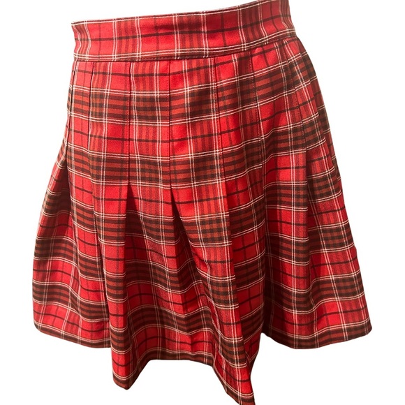 Love Tree Red Plaid Women's Skirt Pleated Size med - Picture 2 of 2